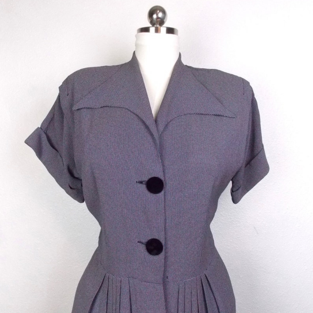 Vintage 1940s WWII Era Office Dress Volup Large 12 40s WWii Secretary